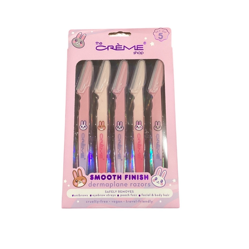 The Creme Shop Smooth Finish Dermaplane Razors Set of 5 Bunny DPR9520‎ New